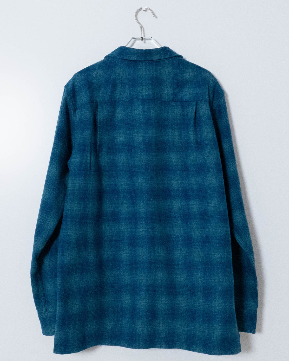 PENDLETON shadow plaid open collar wool shirt