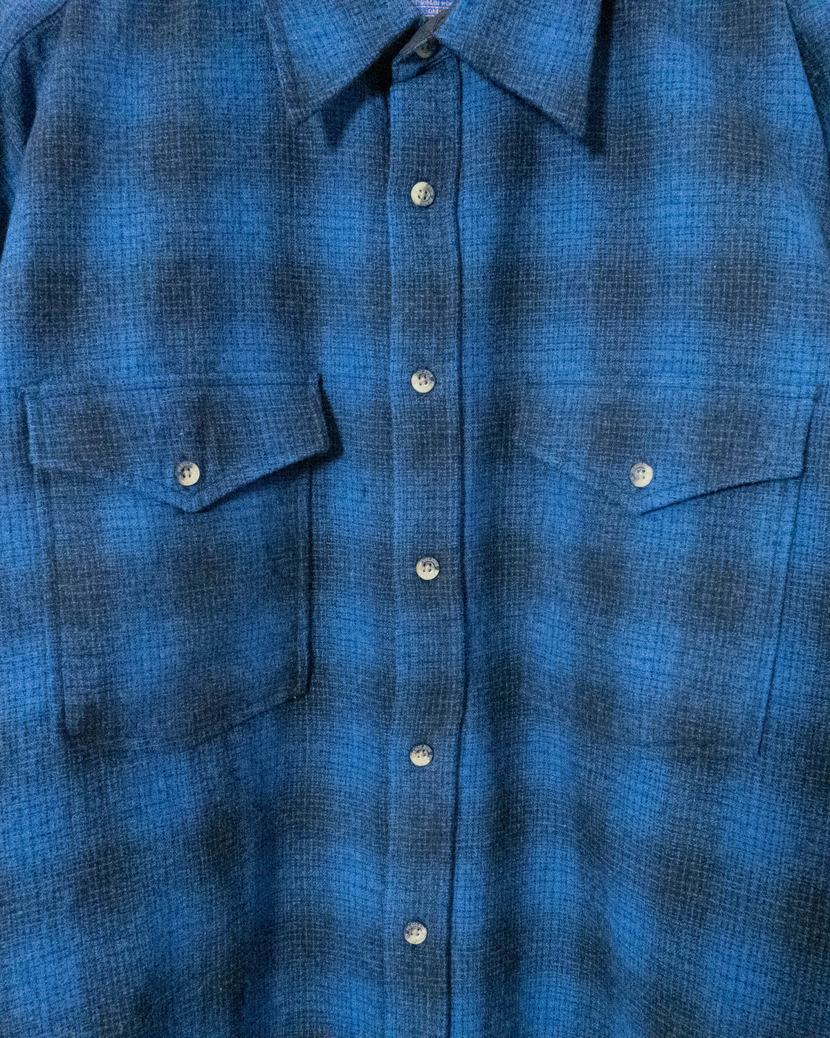 "PENDLETON" shadow plaid wool shirt