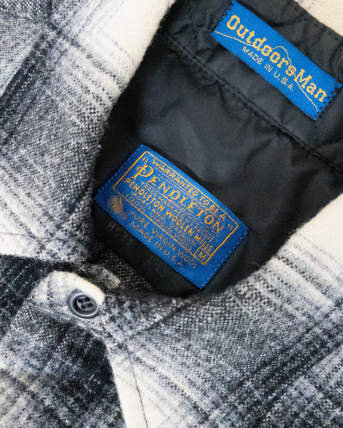 "PENDLETON" shadow plaid wool shirt