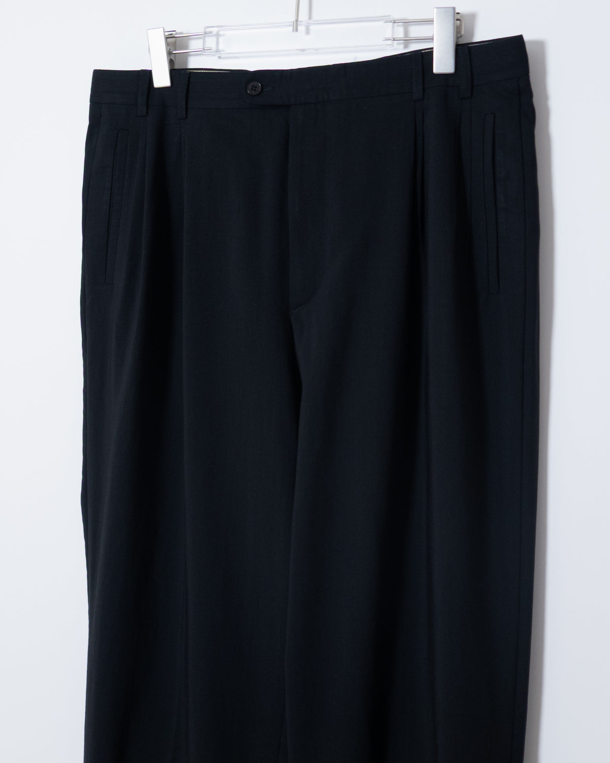 "Zanella" wool tuck slacks