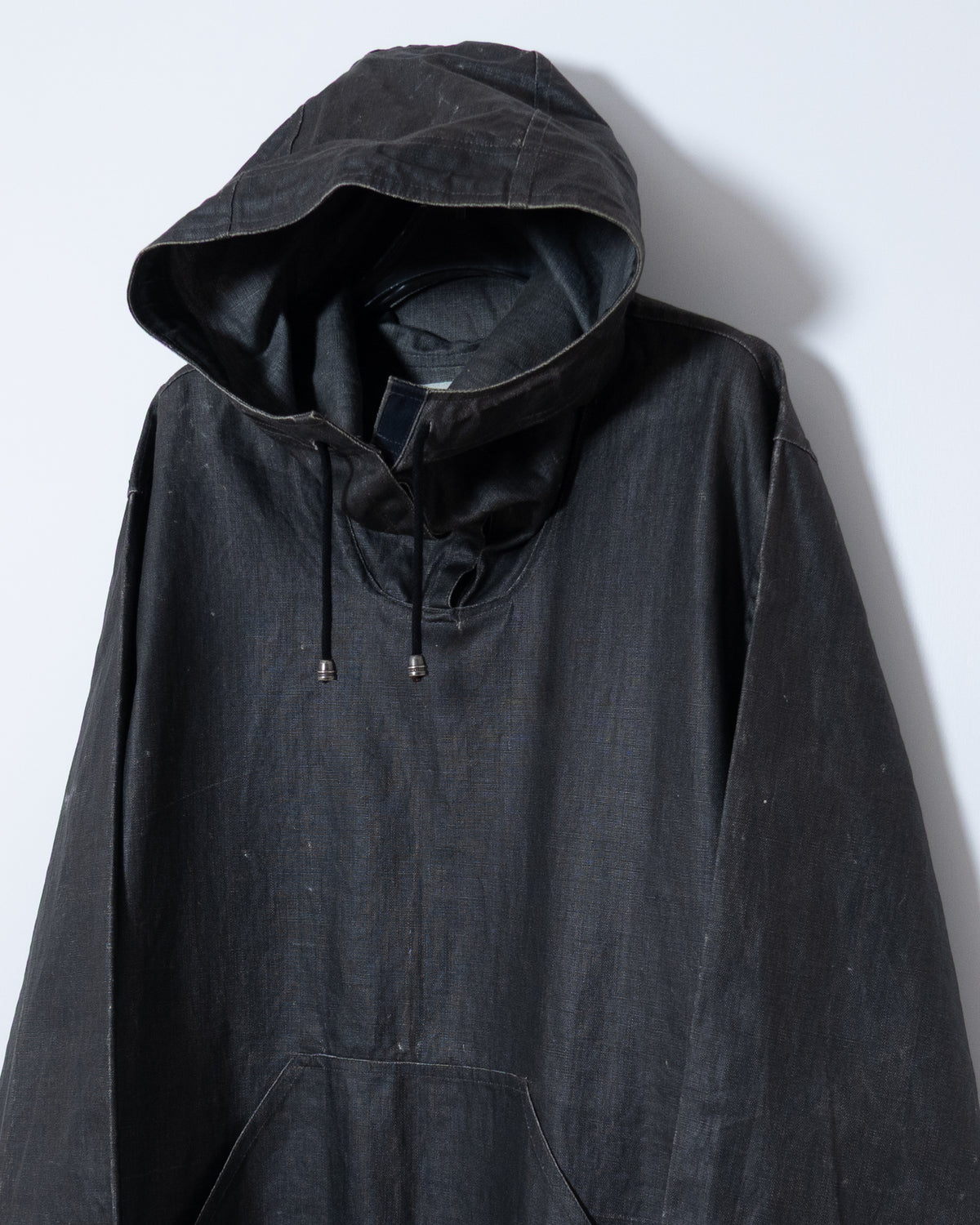 "FLAX" coating linen anorak parka