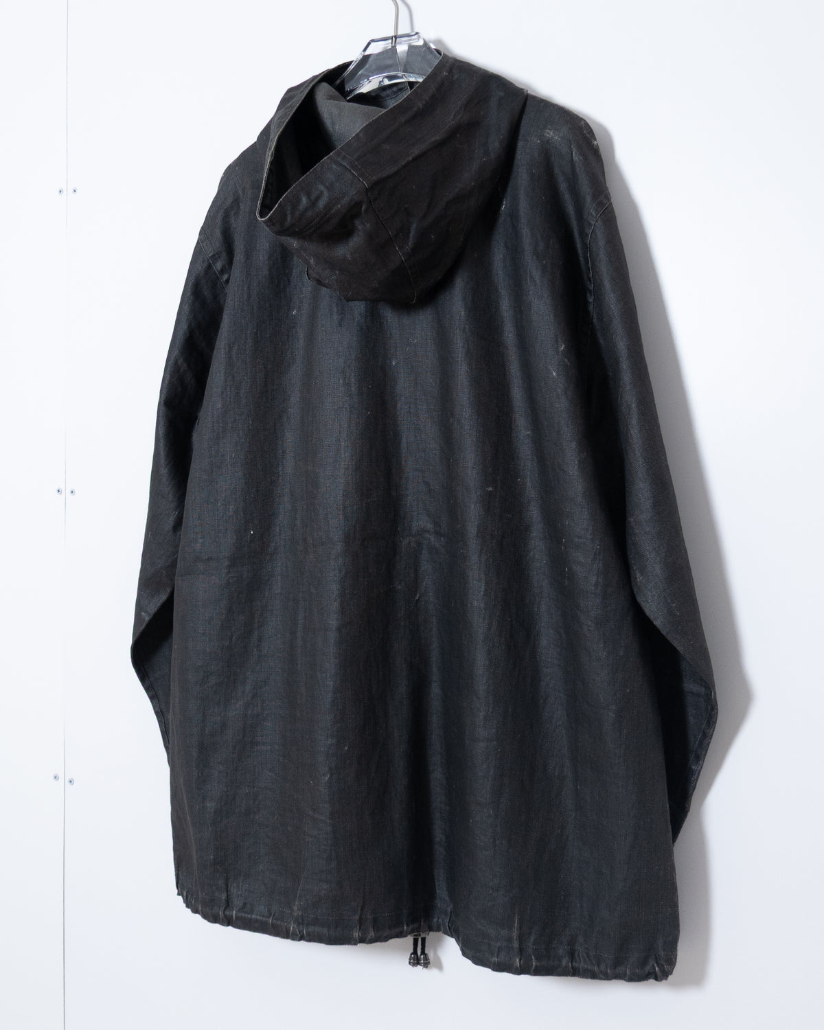 "FLAX" coating linen anorak parka