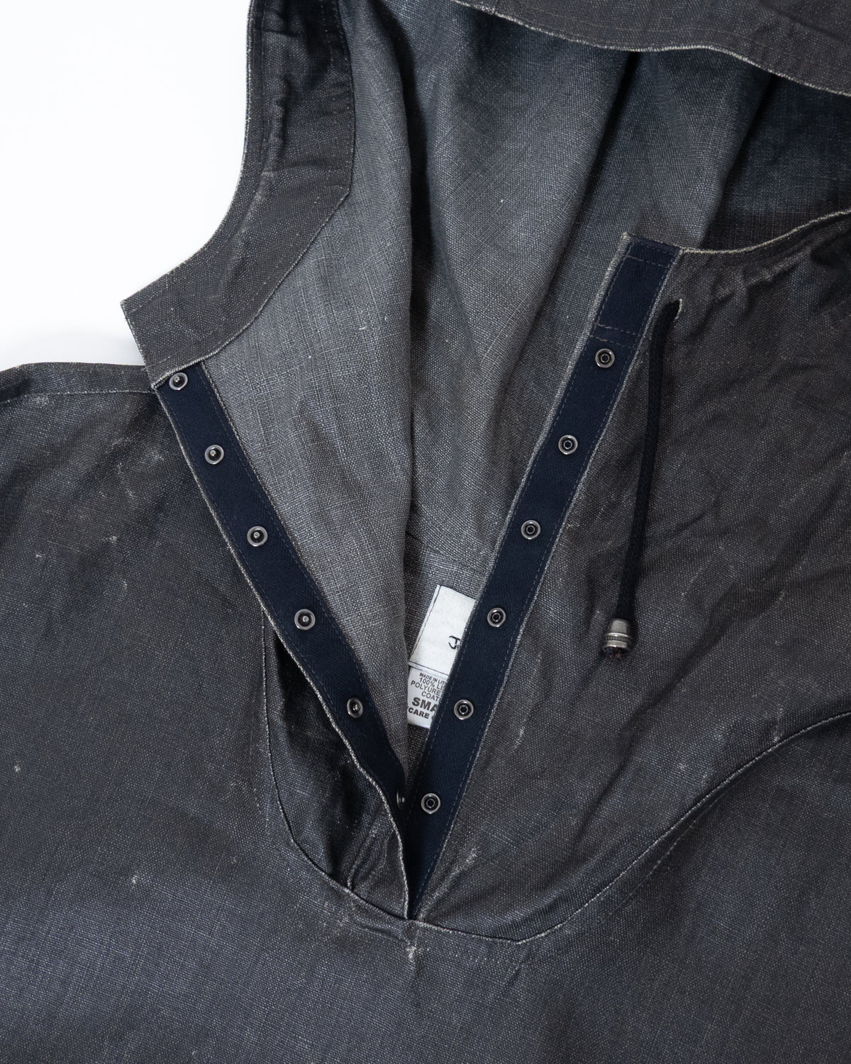 "FLAX" coating linen anorak parka