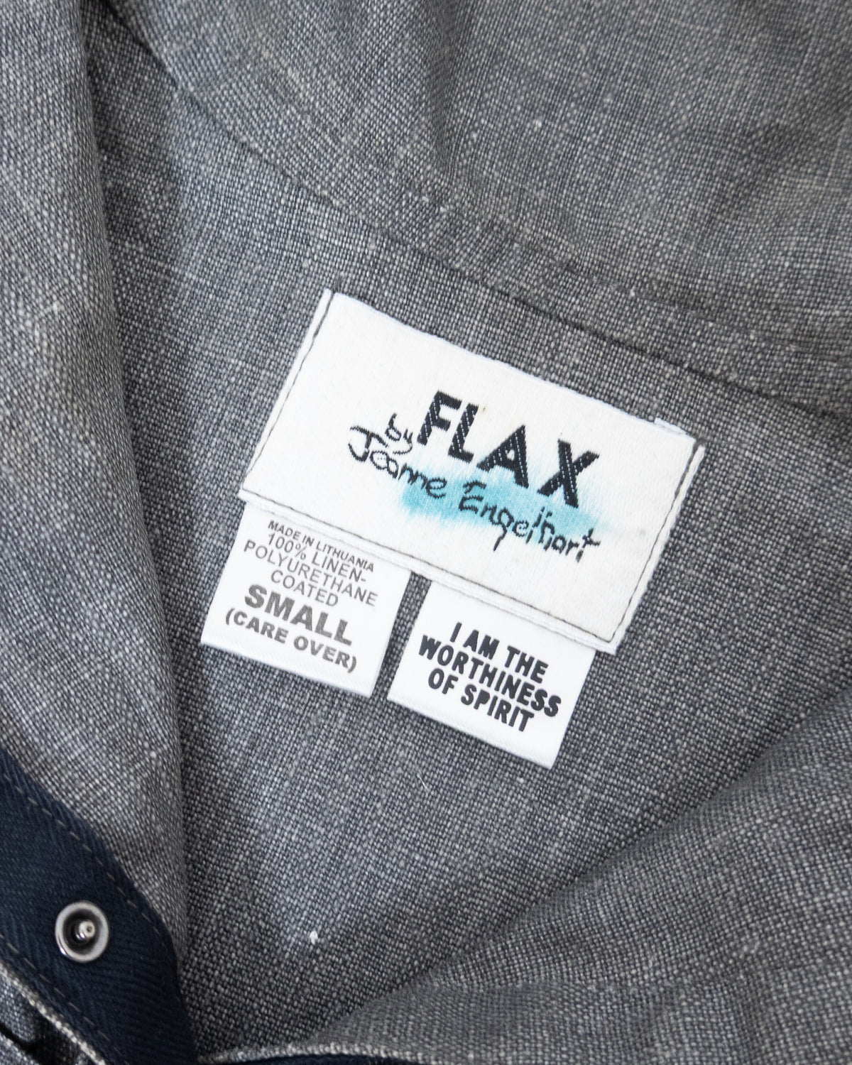 "FLAX" coating linen anorak parka