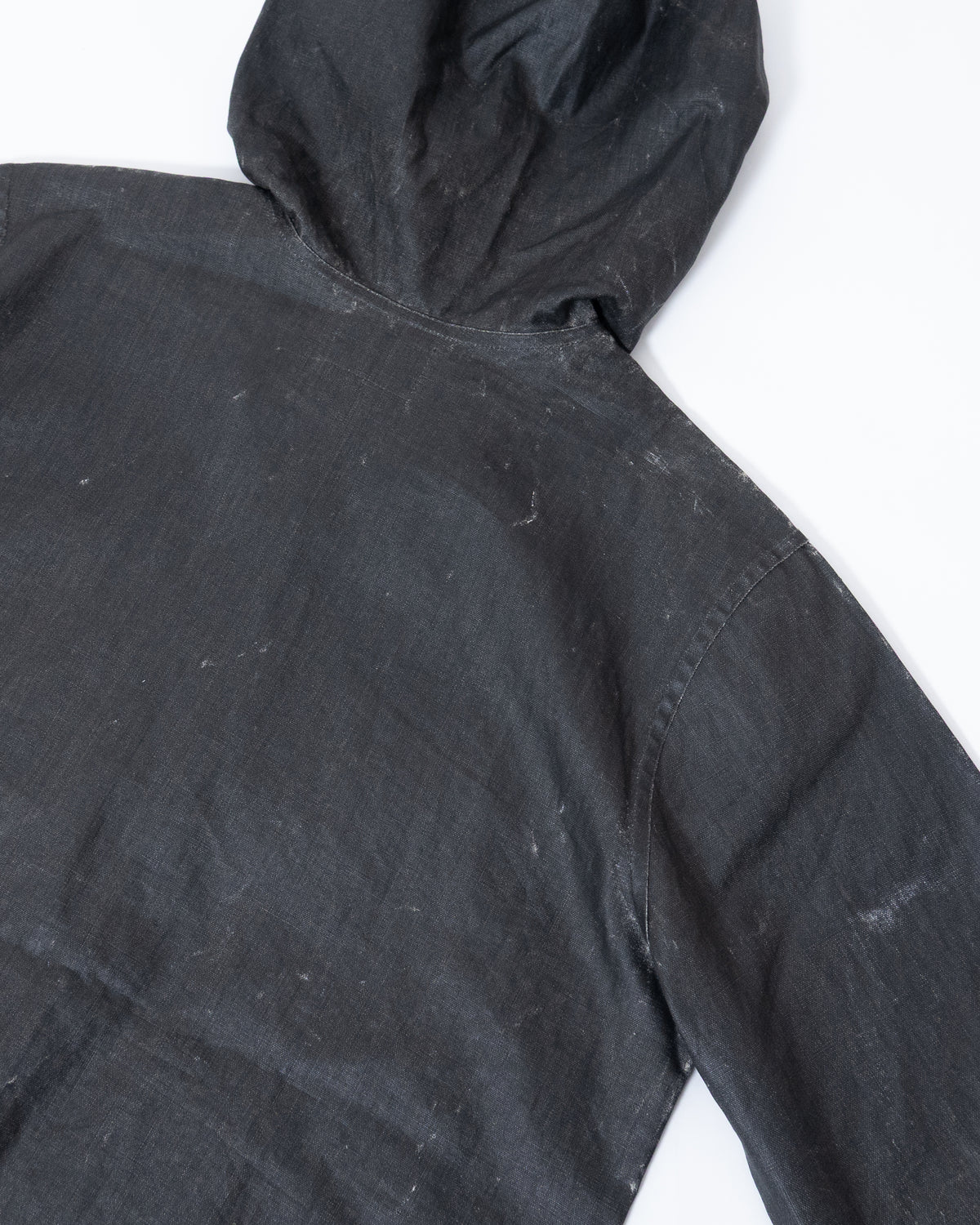 "FLAX" coating linen anorak parka