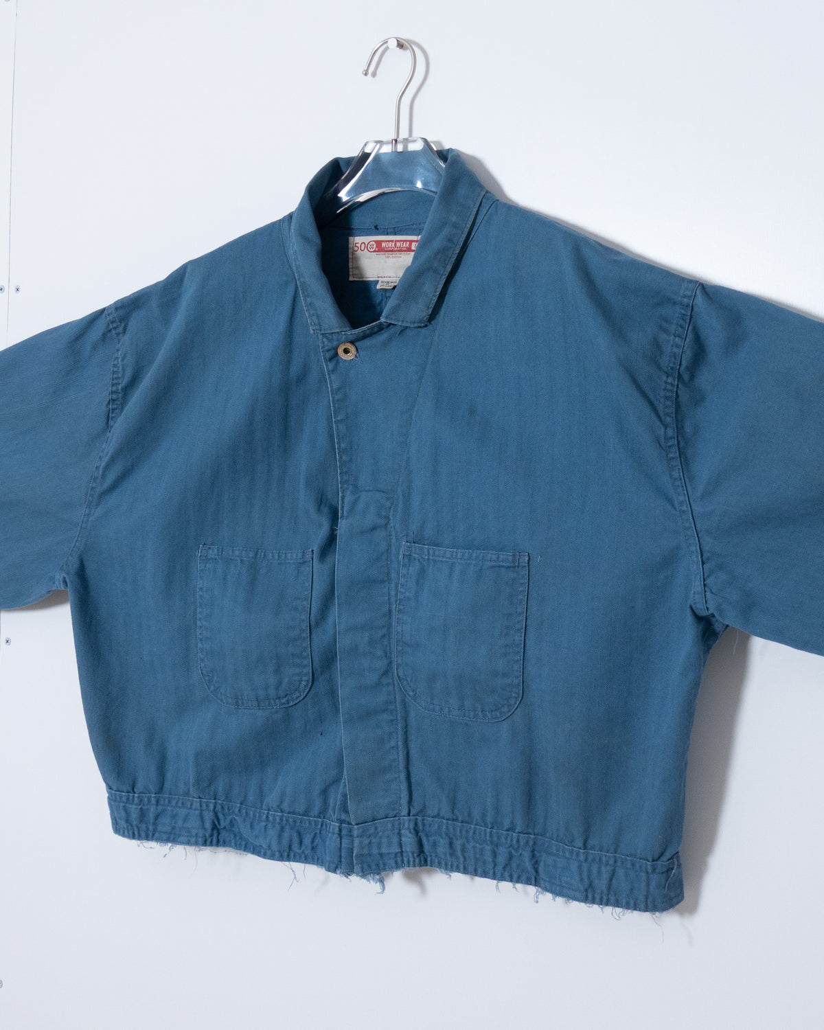 Vintage cutoff jumpsuit HBT work jacket