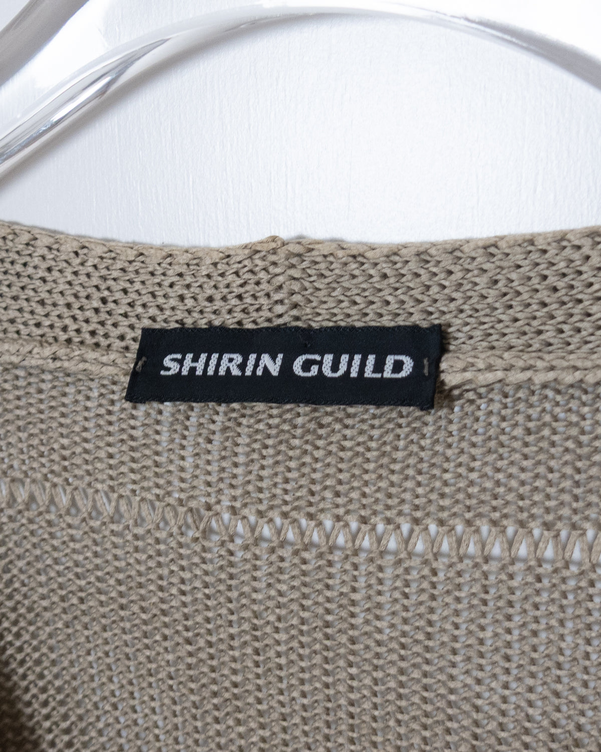 "SHIRIN GUILD" extra wide silhouette cotton knit cardigan