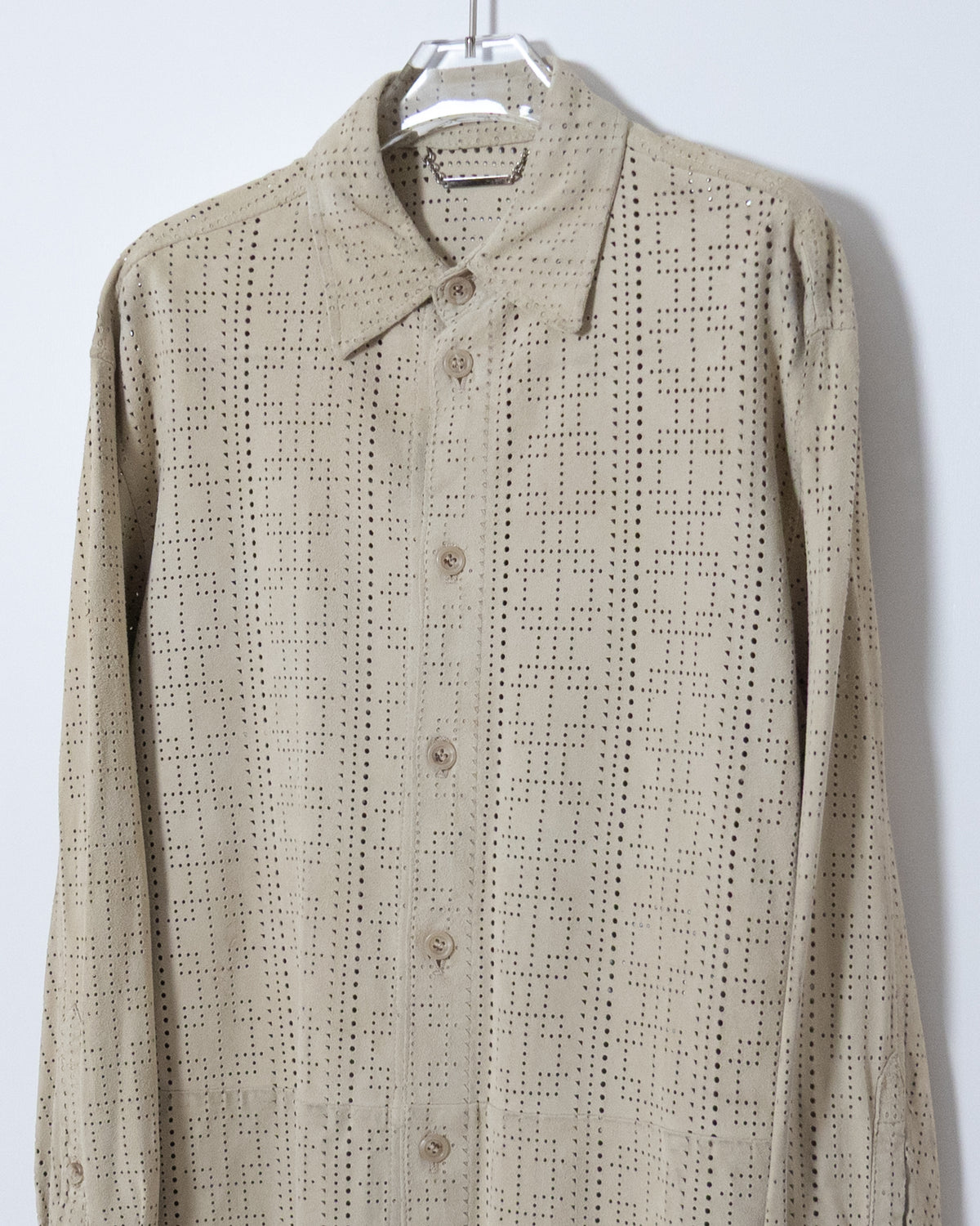 "GIANFRANCO FERRÉ" perforated suede shirt