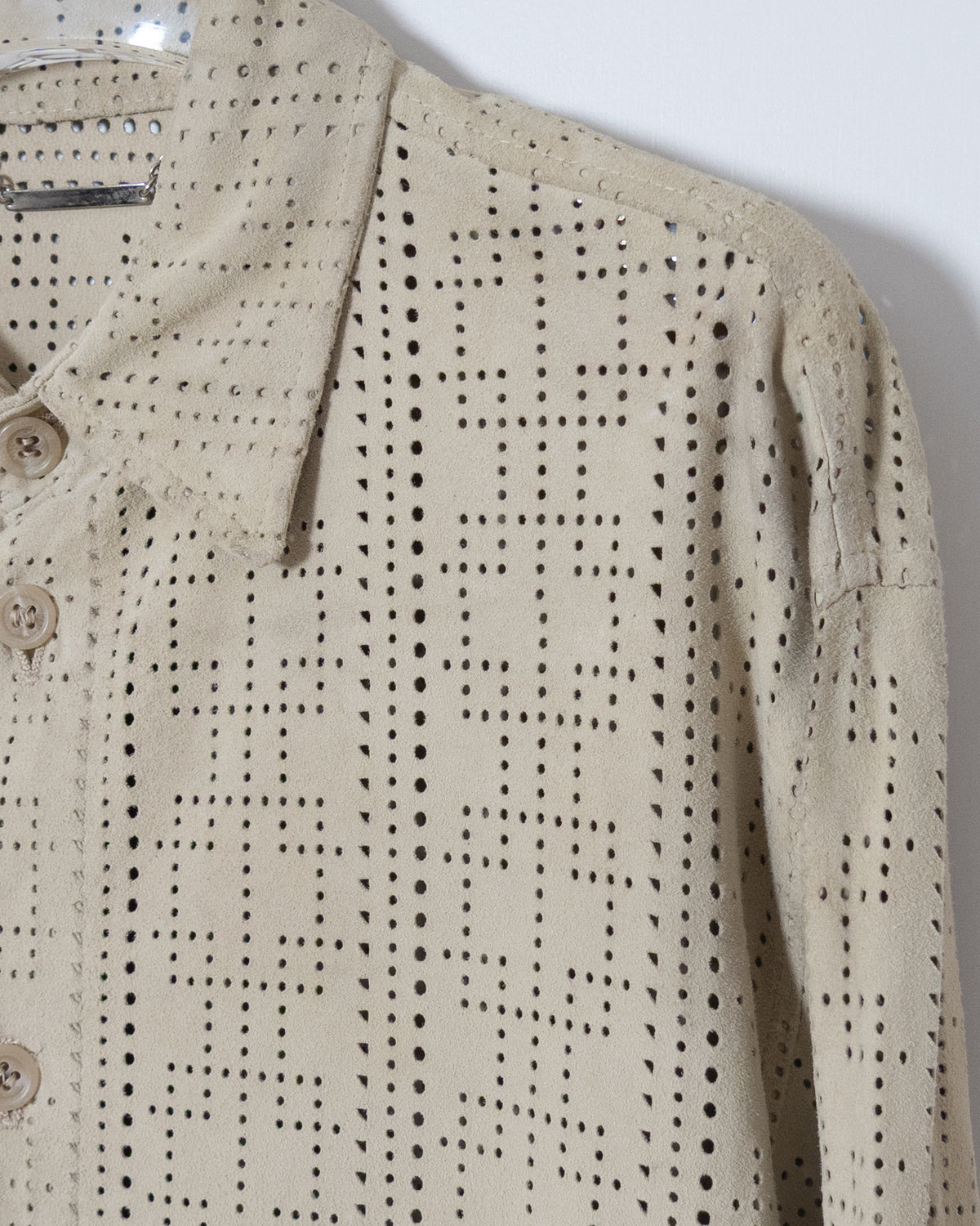 "GIANFRANCO FERRÉ" perforated suede shirt