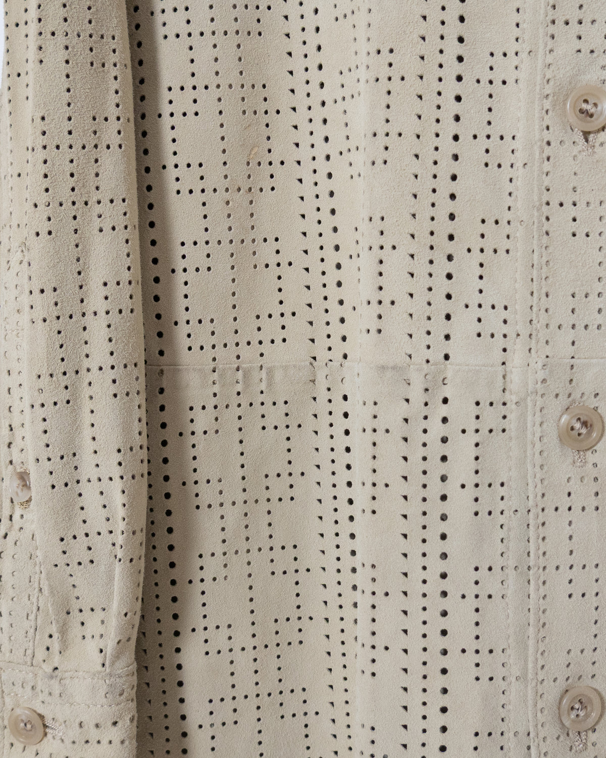 "GIANFRANCO FERRÉ" perforated suede shirt