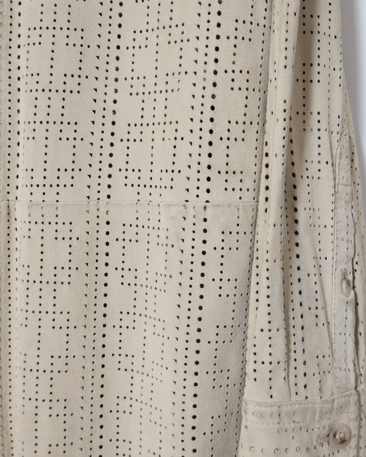 "GIANFRANCO FERRÉ" perforated suede shirt