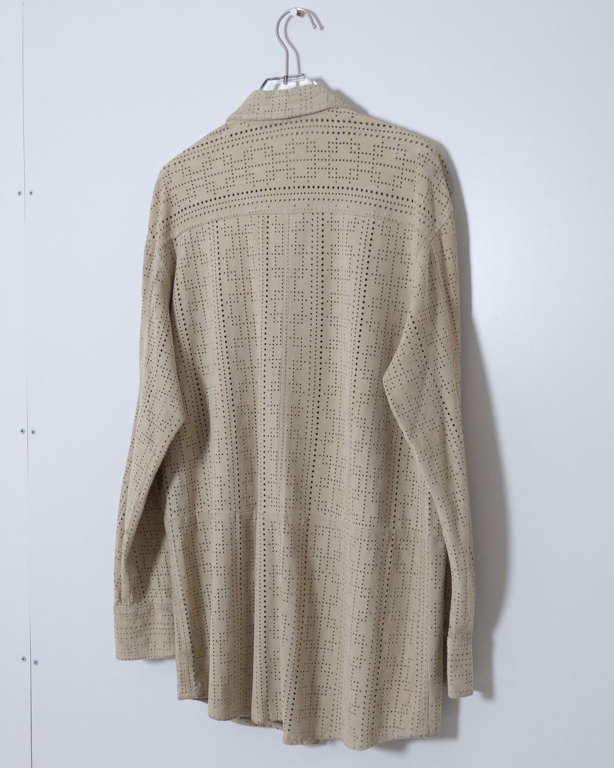 "GIANFRANCO FERRÉ" perforated suede shirt