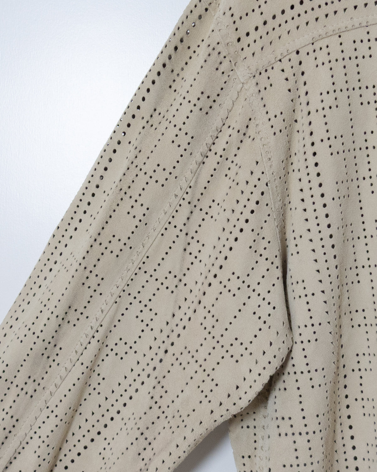 "GIANFRANCO FERRÉ" perforated suede shirt