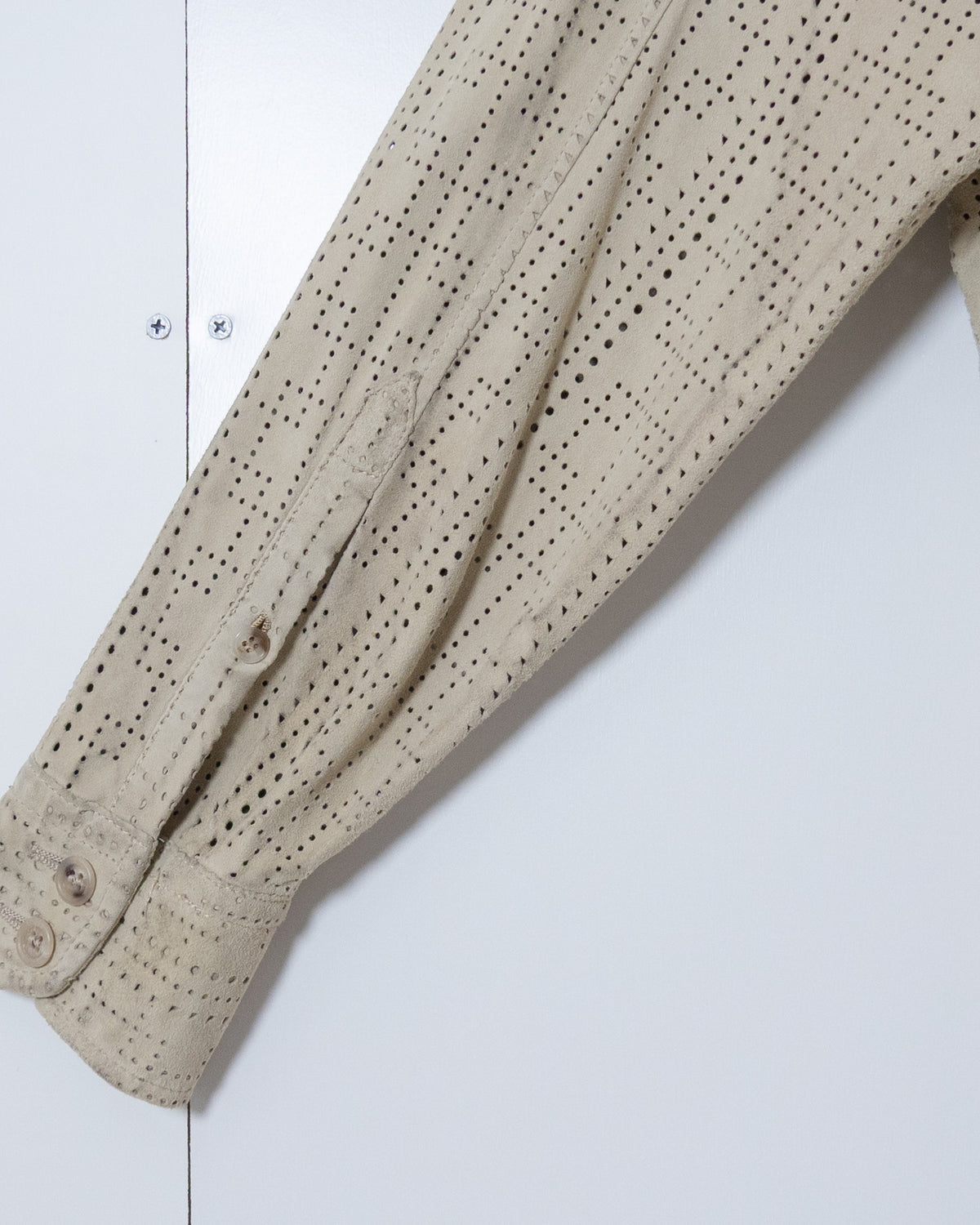 "GIANFRANCO FERRÉ" perforated suede shirt