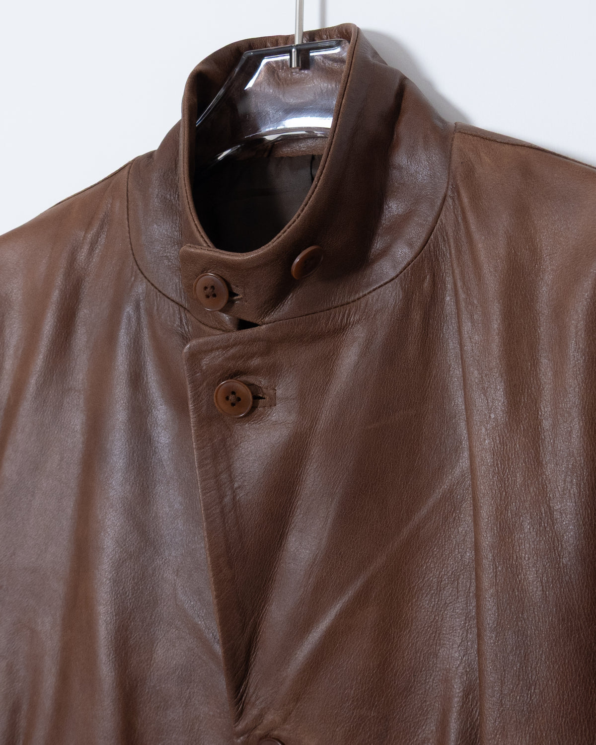 “DKNY” leather tailored jacket