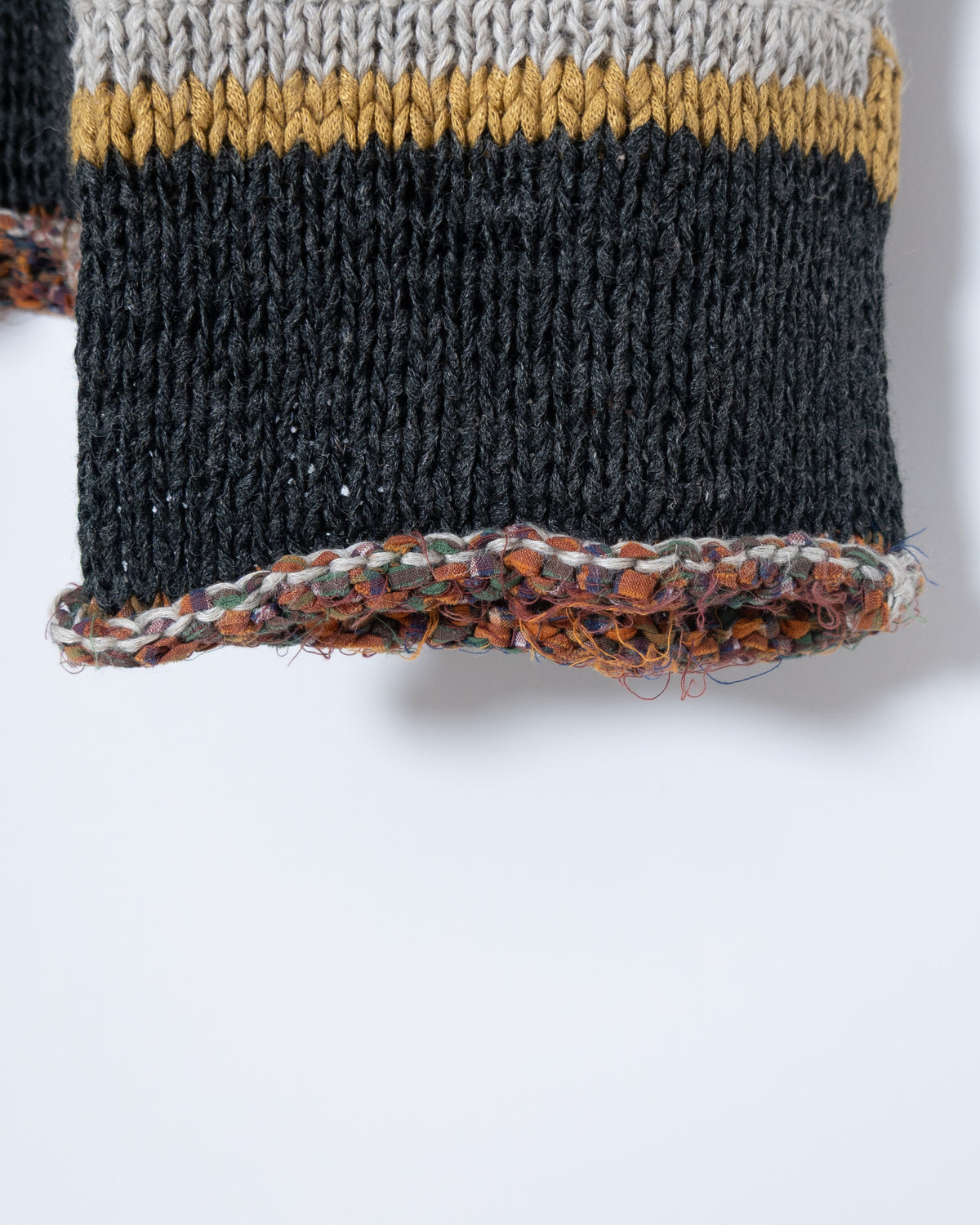 "MATSUDA NICOLE TOKYO" african beadwork knit polo