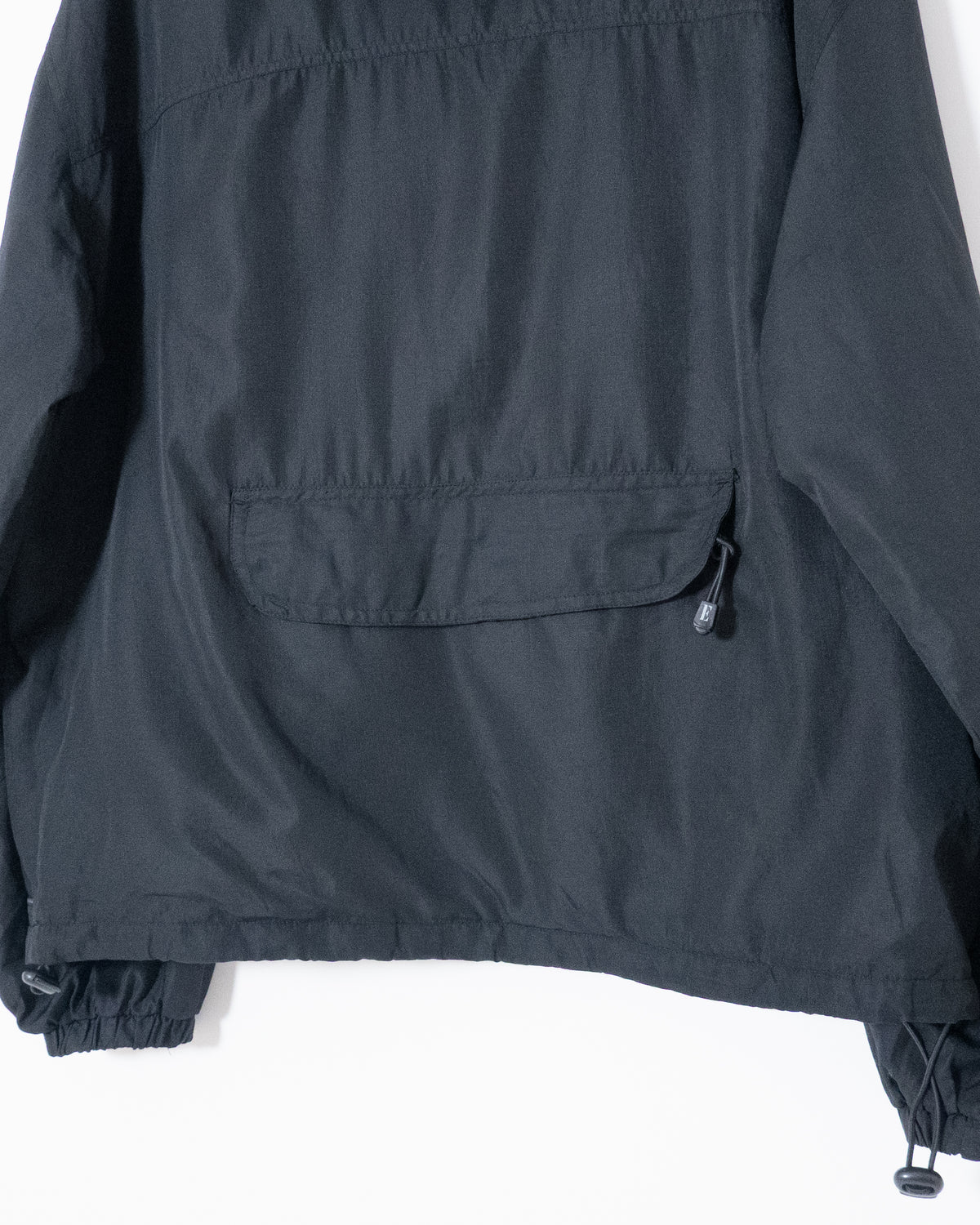 Diagonal zip anorak hoodie